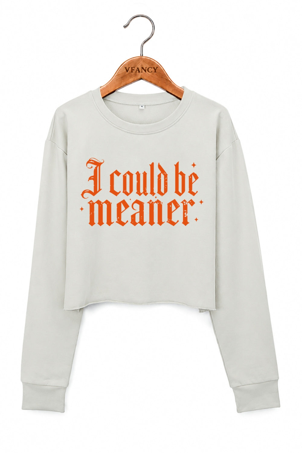 i could be meaner gothic crop sweatshirt