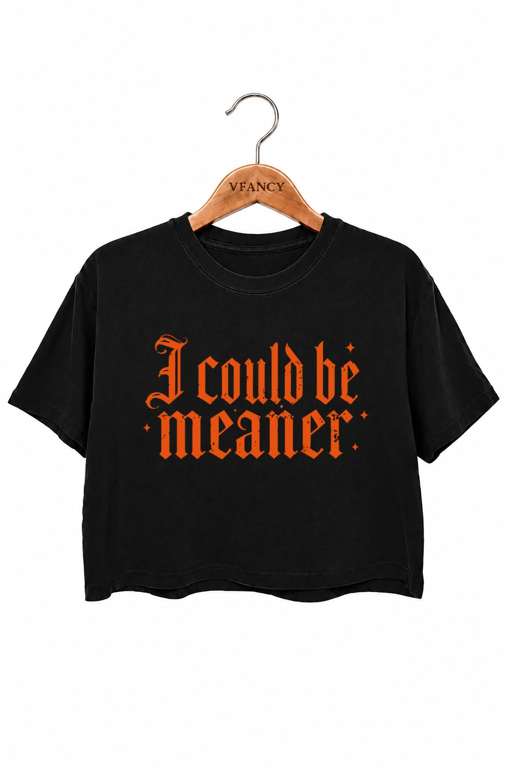 I could be meaner gothic crop top