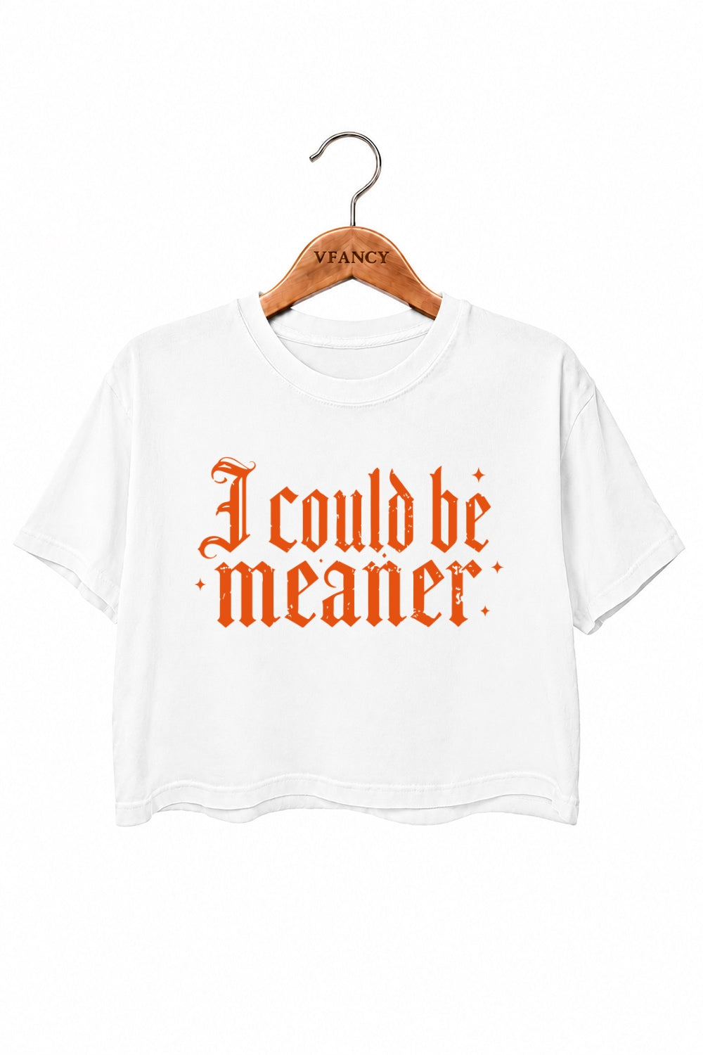 I could be meaner gothic crop top
