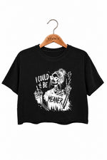 I could be meaner skull crop top