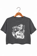 I could be meaner skull crop top