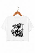 I could be meaner skull crop top
