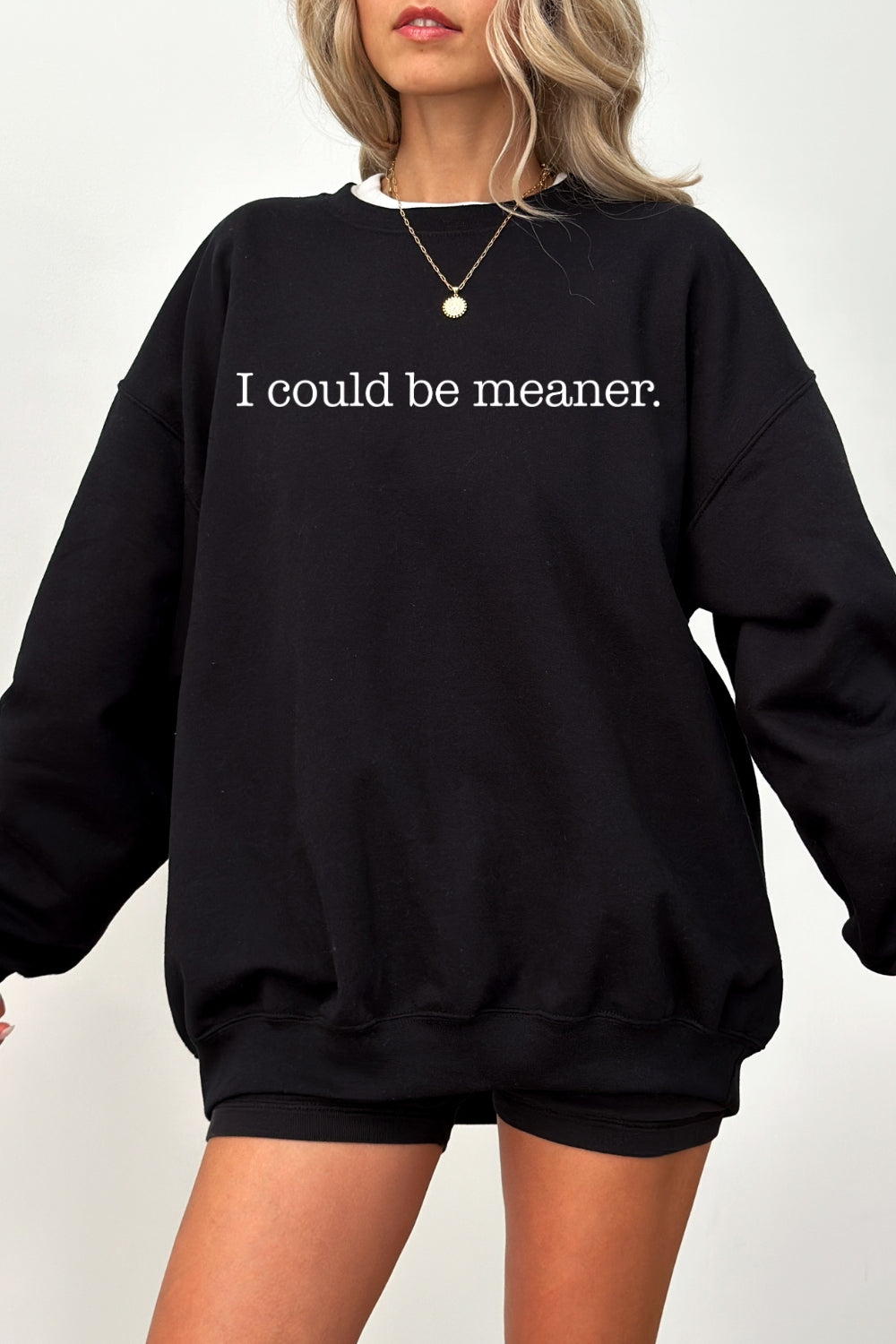 I could be meaner crop sweatshirt