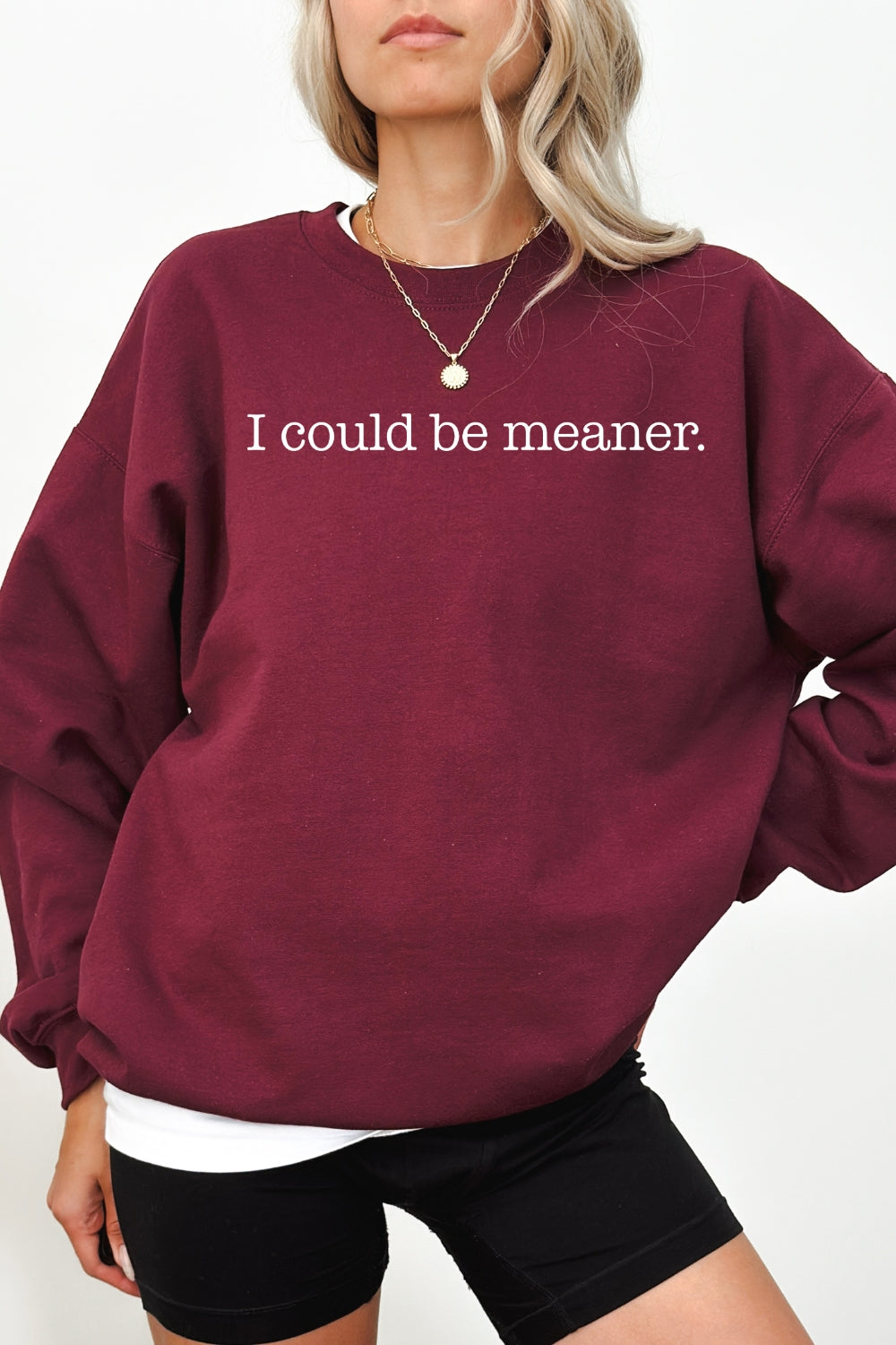 I could be meaner crop sweatshirt