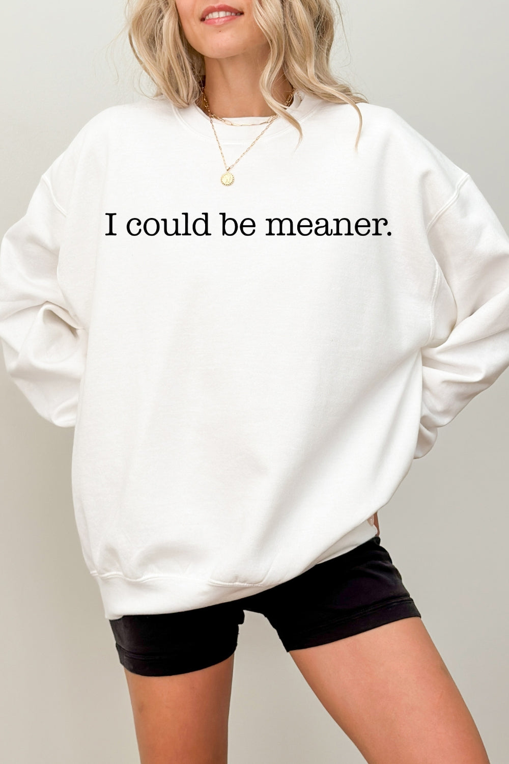 I could be meaner crop sweatshirt