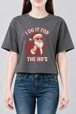 I do it for the ho's christmas crop top