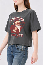 I do it for the ho's christmas crop top