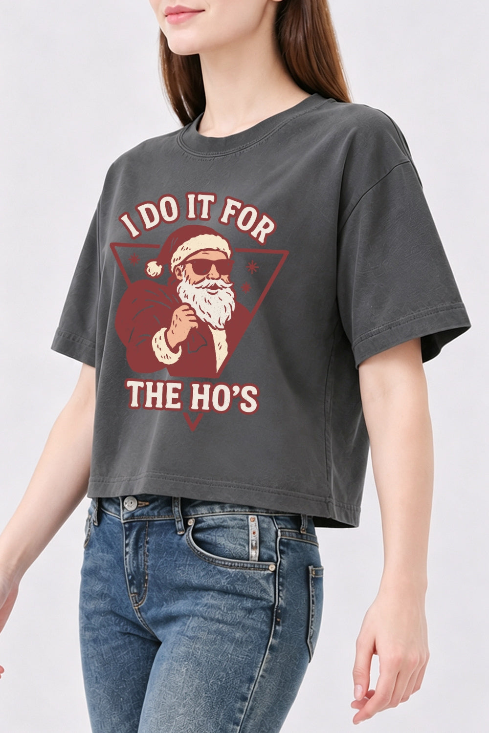 I do it for the ho's christmas crop top
