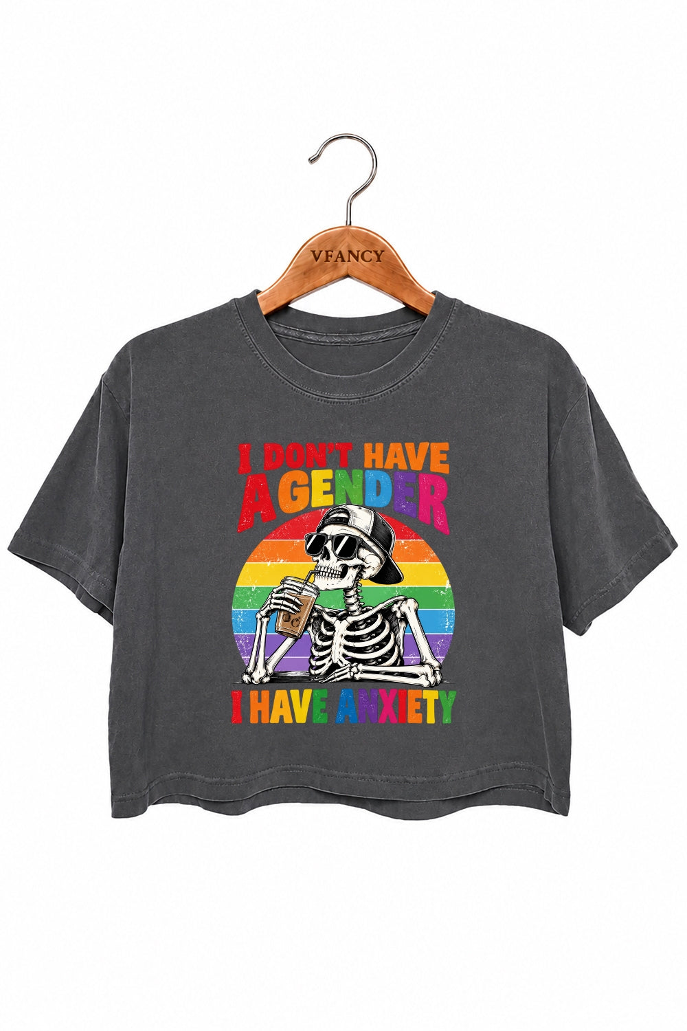I don't have a gender I have anxiety crop top