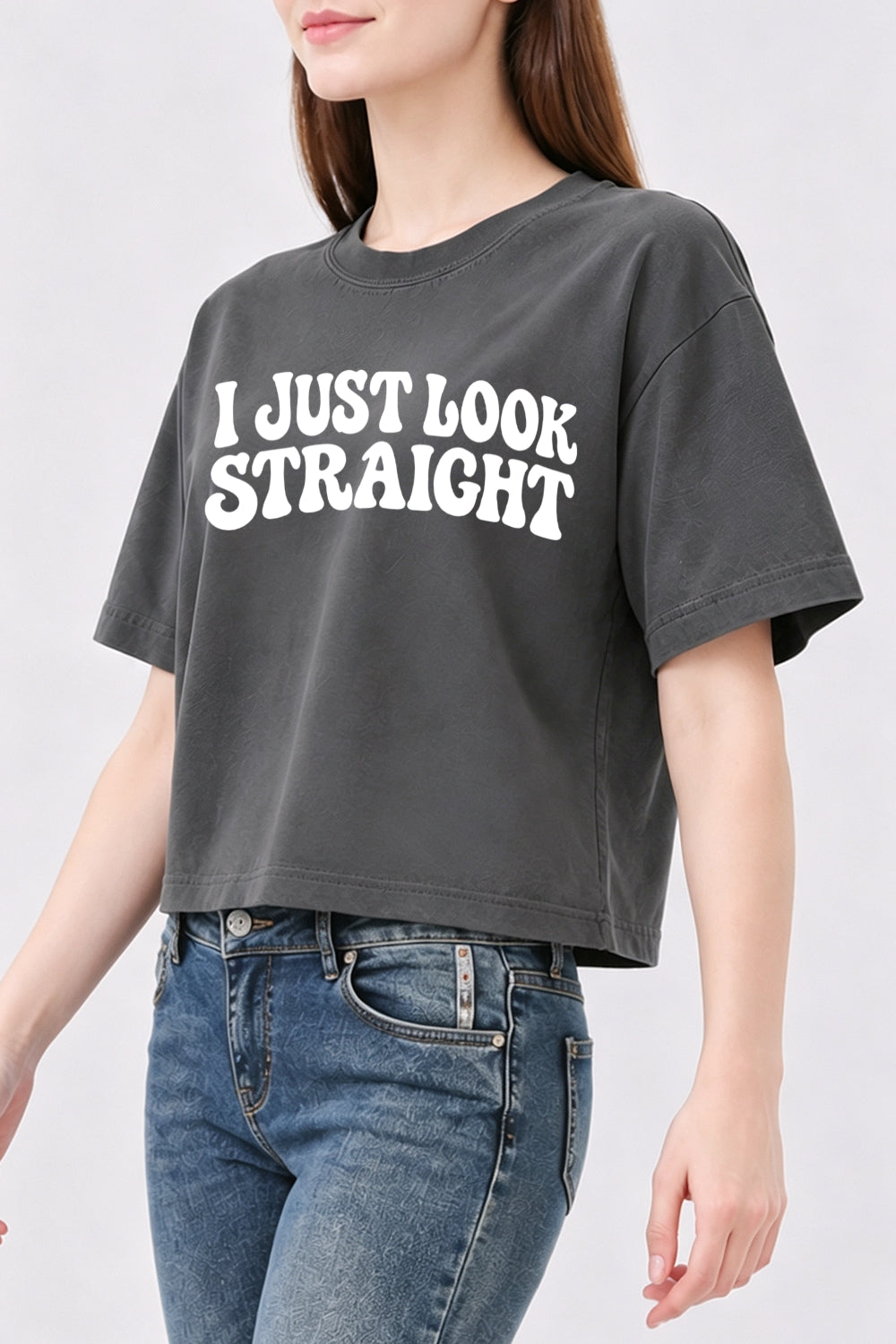 I just look straight crop top