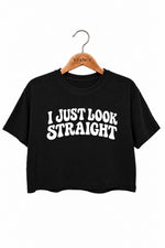 I just look straight crop top