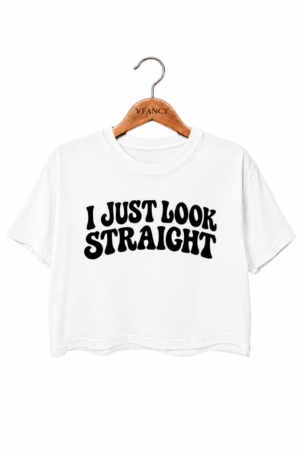 I just look straight crop top