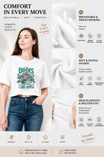 I like books more than I like people crop top