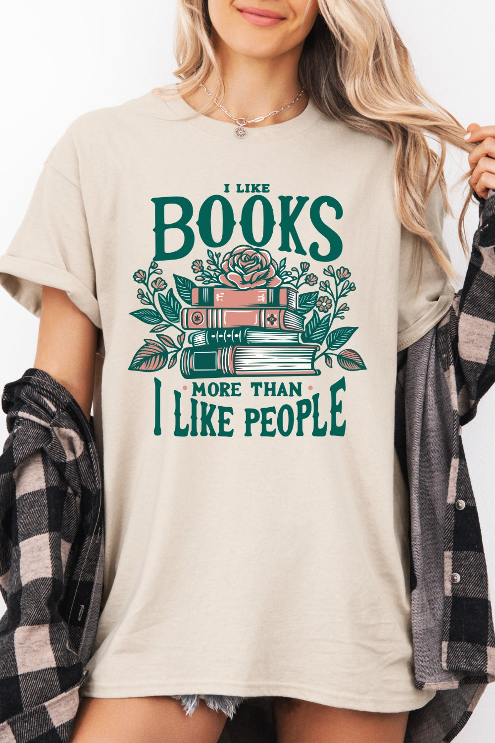I like books more than I like people tee