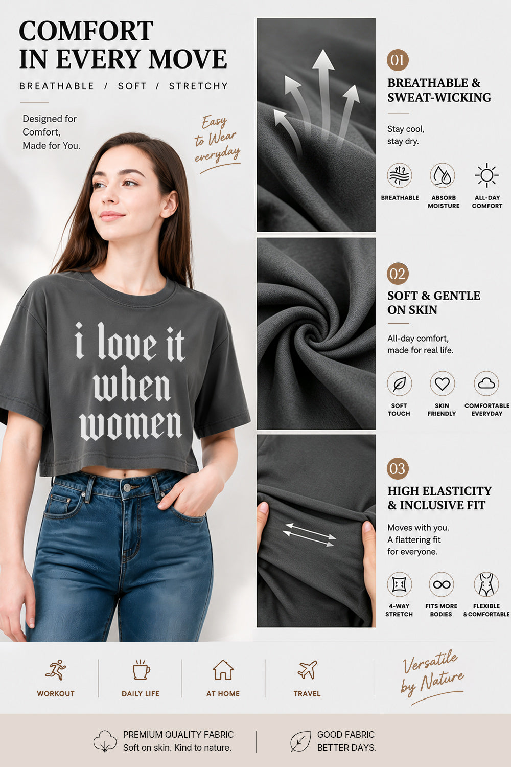 I love it when women crop top