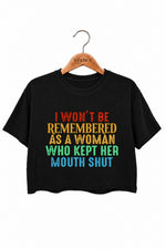 I won't be remembered rainbow crop top