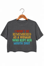 I won't be remembered rainbow crop top