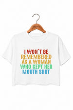 I won't be remembered rainbow crop top