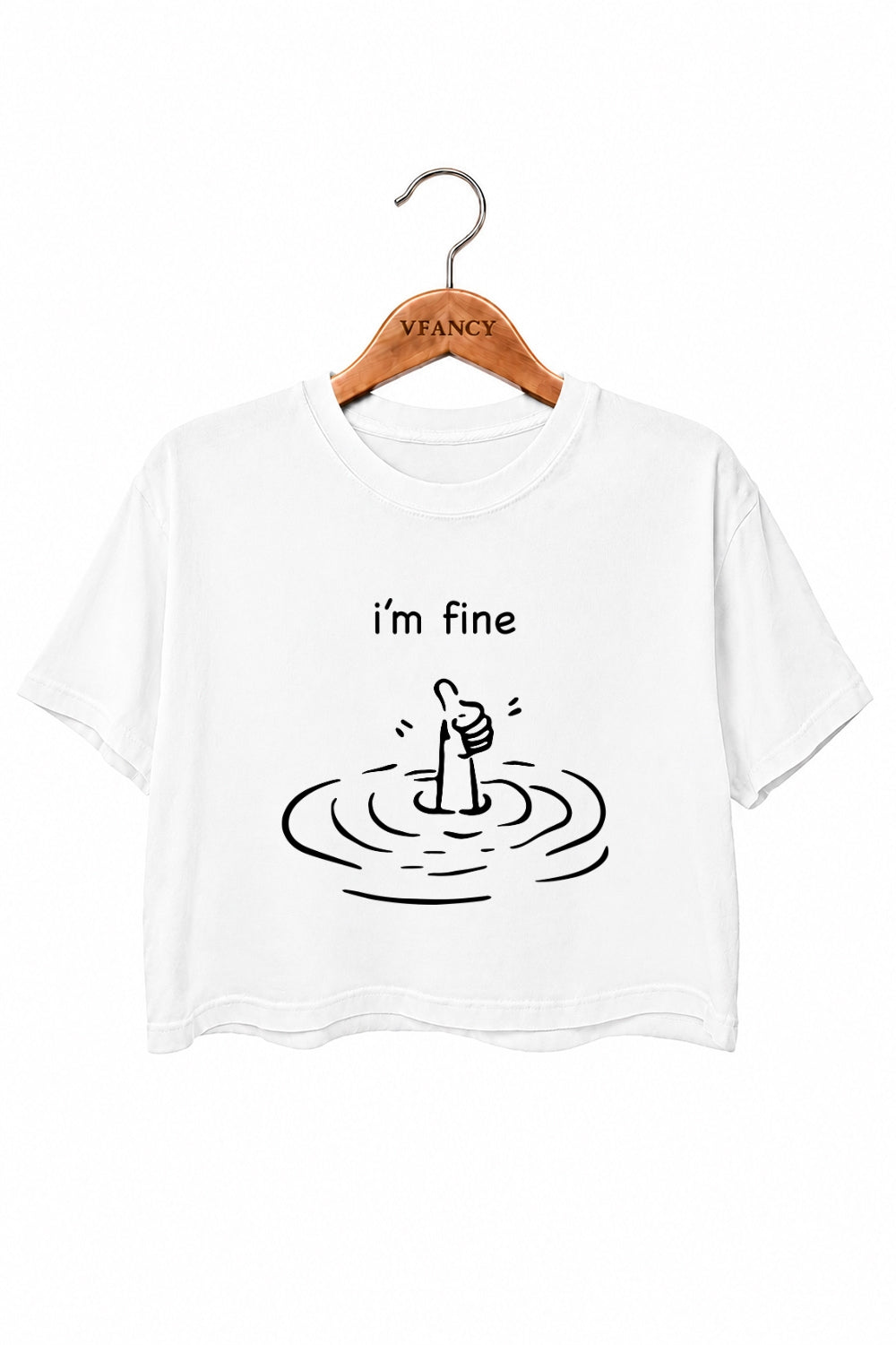 I'm fine funny crop top