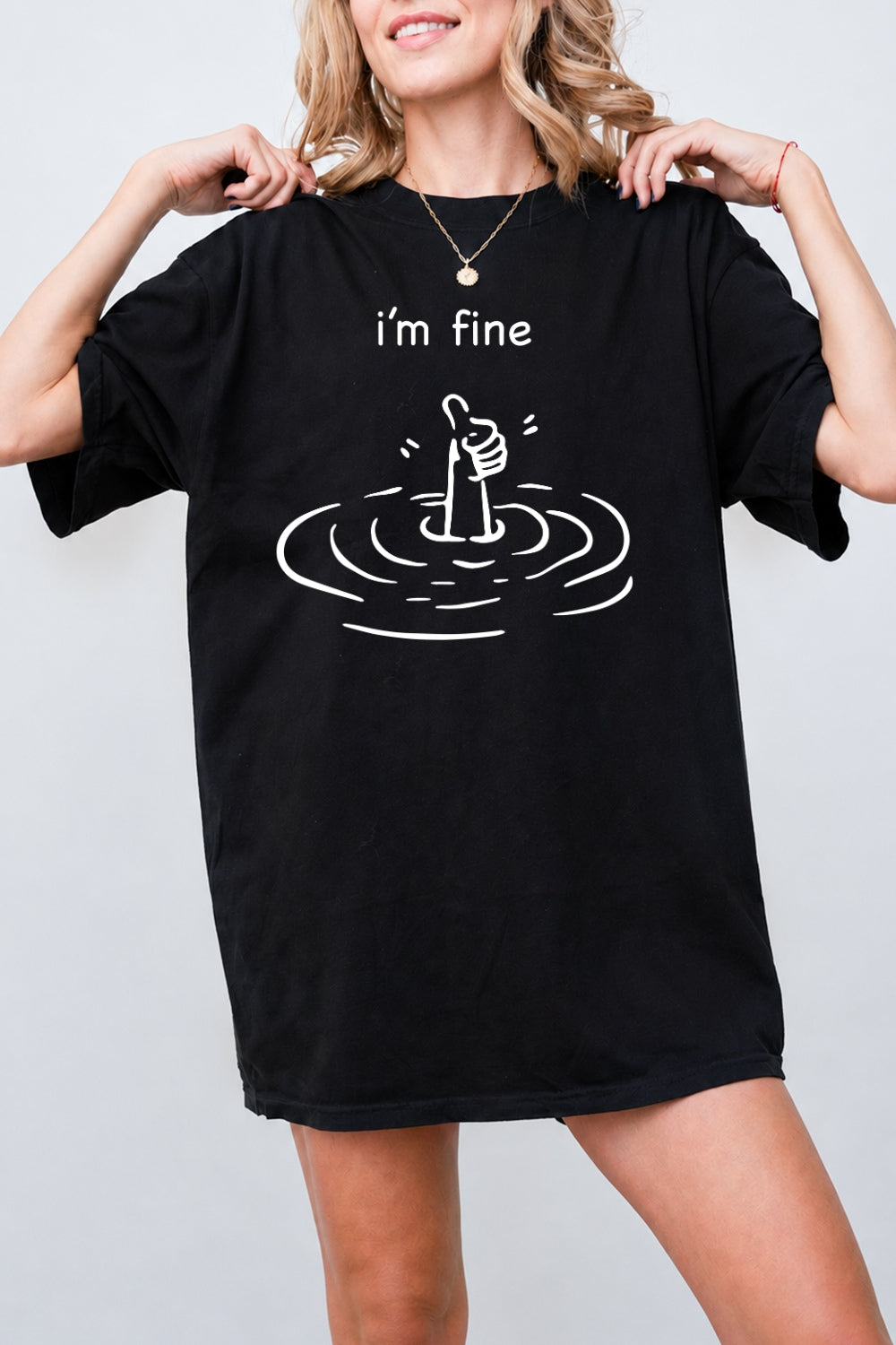 I'm fine funny tee