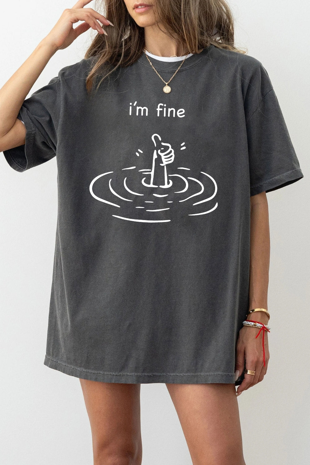 I'm fine funny tee