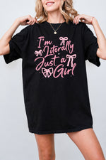 I'm literally just a girl bows tee