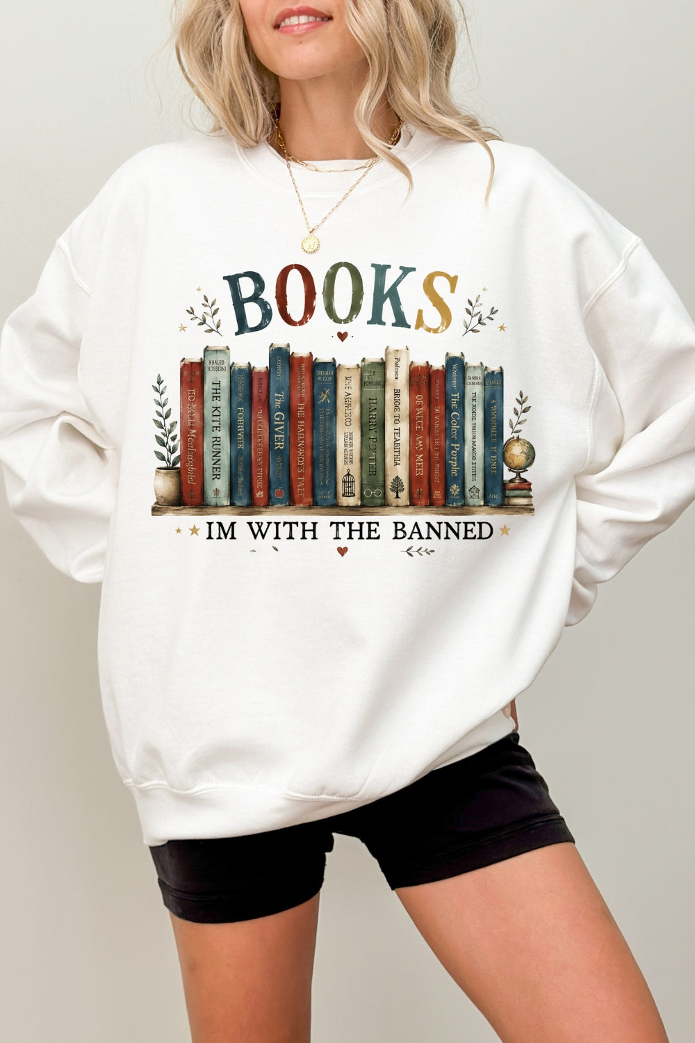 I'm with the banned book lover sweatshirt