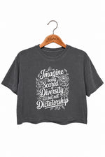 Image being scared of diversity crop top