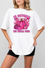 In October we wear pink pumpkin tee