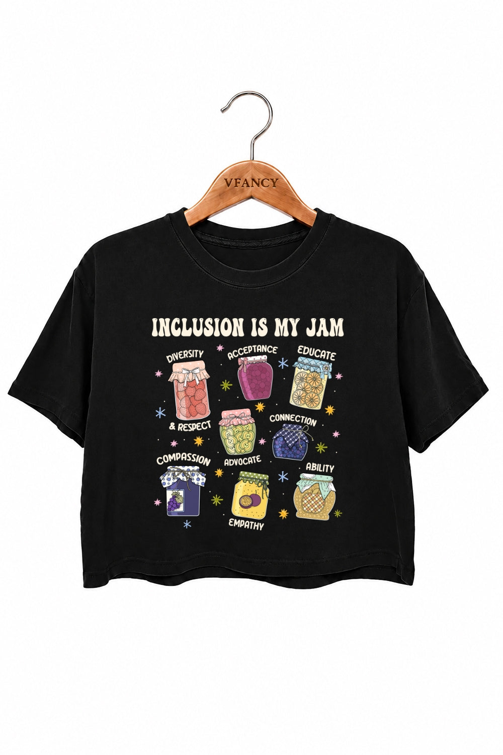 Inclusion is my jam crop top