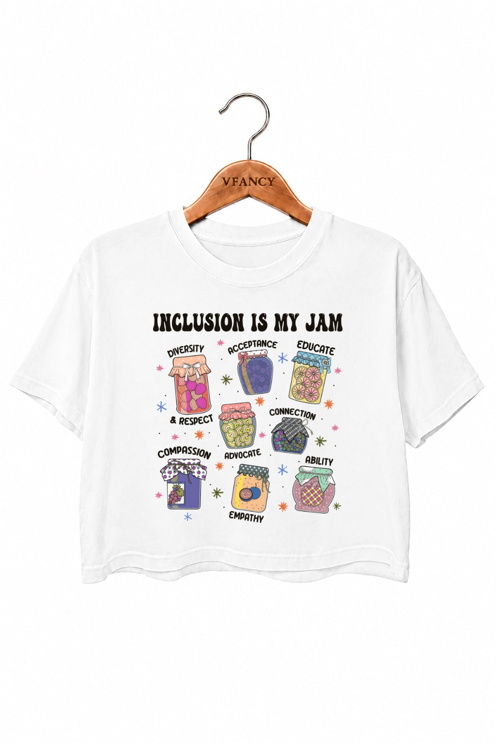Inclusion is my jam crop top