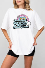 Introverted but willing to discuss tee