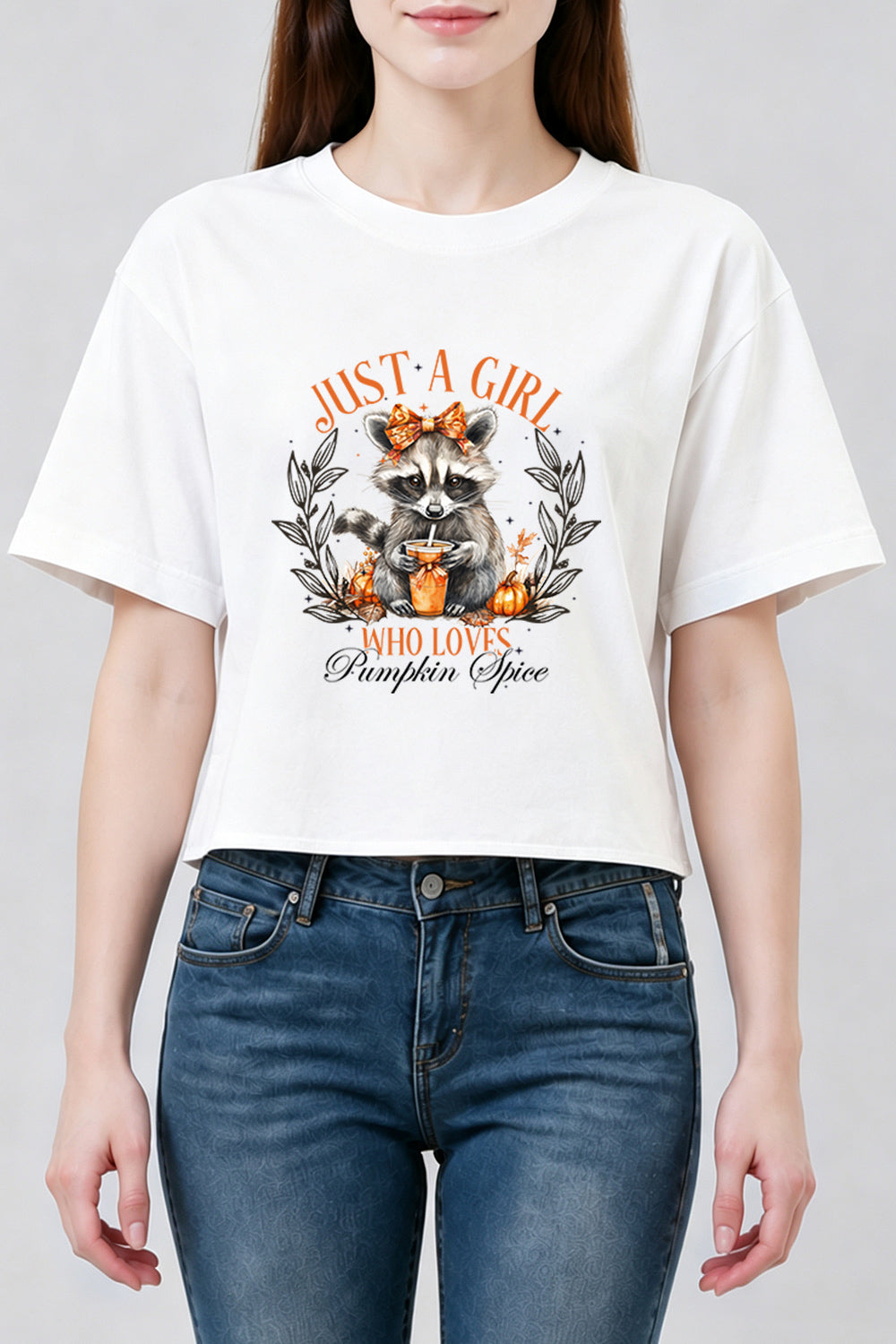 Just a girl who loves pumpkin spice crop top