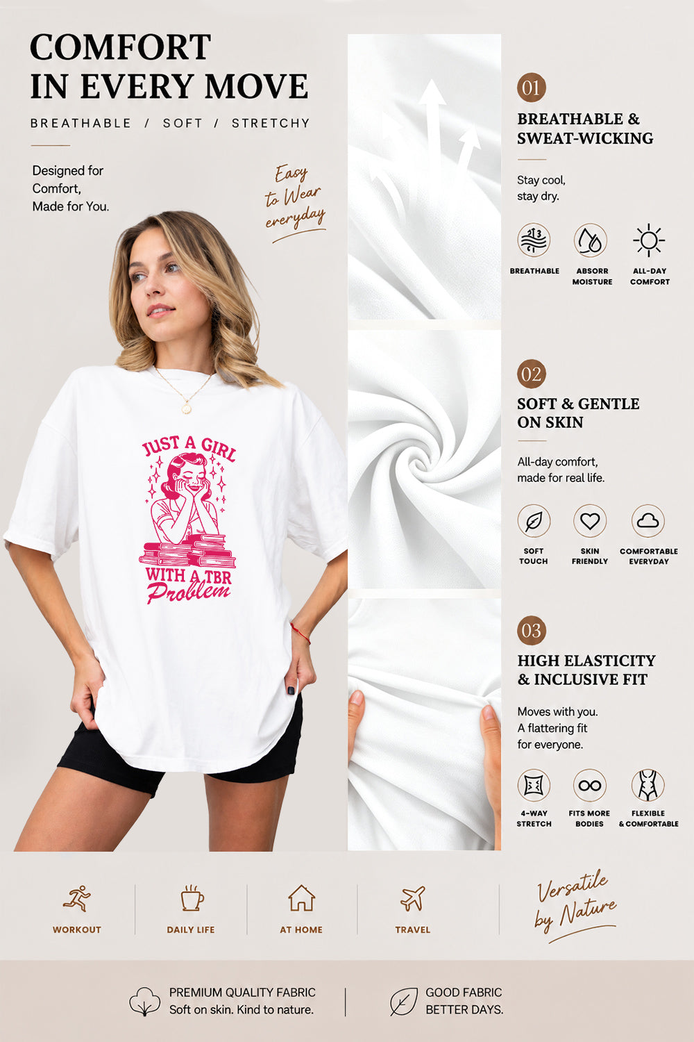 Just a girl with a tbr problem tee