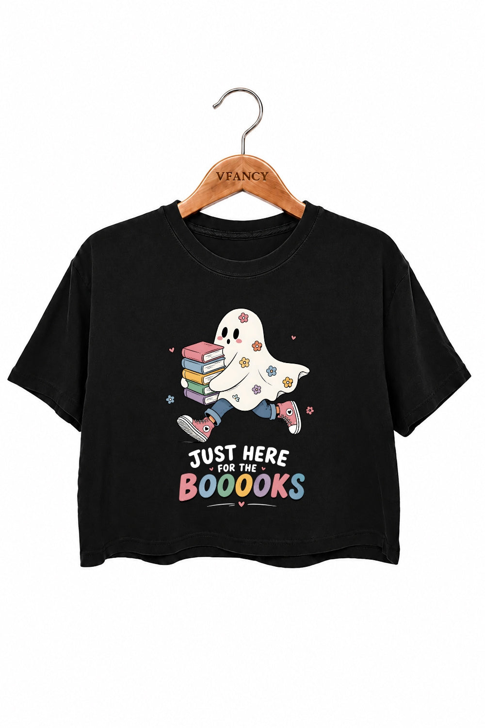 Just here for the booooks crop top