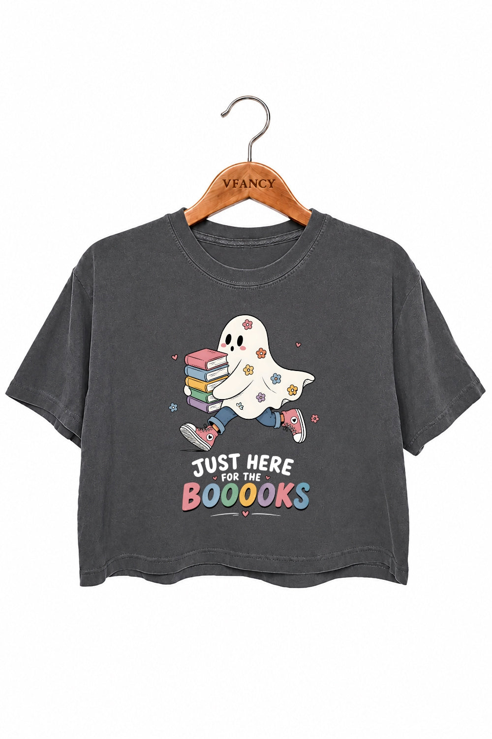 Just here for the booooks crop top