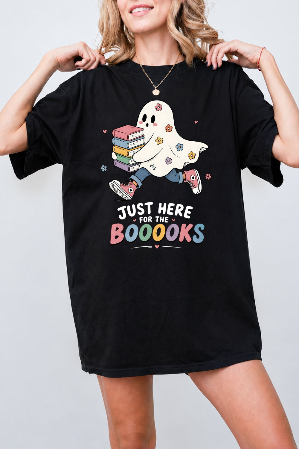 Just here for the booooks tee