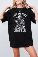 Just one more chapter skull tee