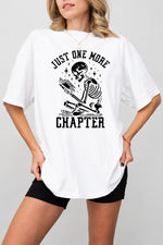 Just one more chapter skull tee