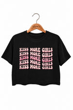Kiss more girls crop top
