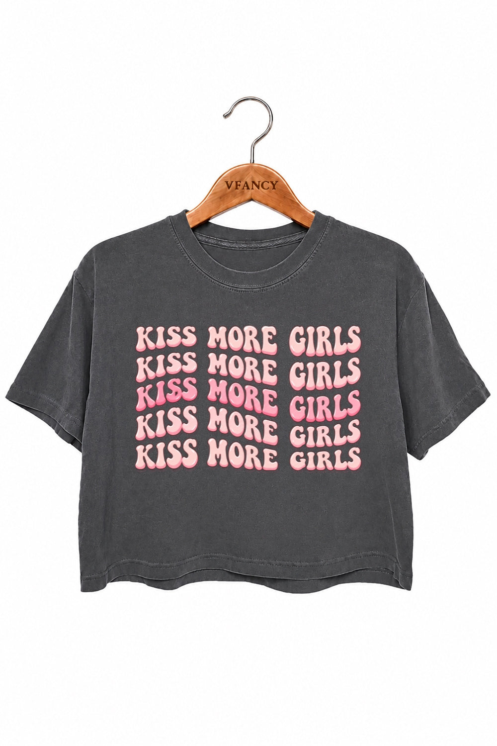 Kiss more girls crop top
