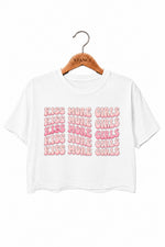 Kiss more girls crop top