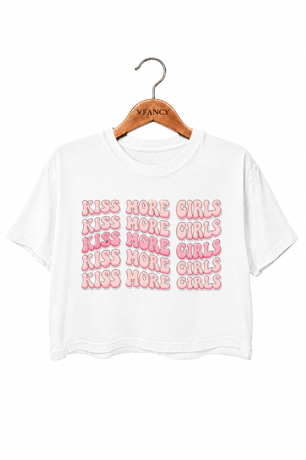 Kiss more girls crop top
