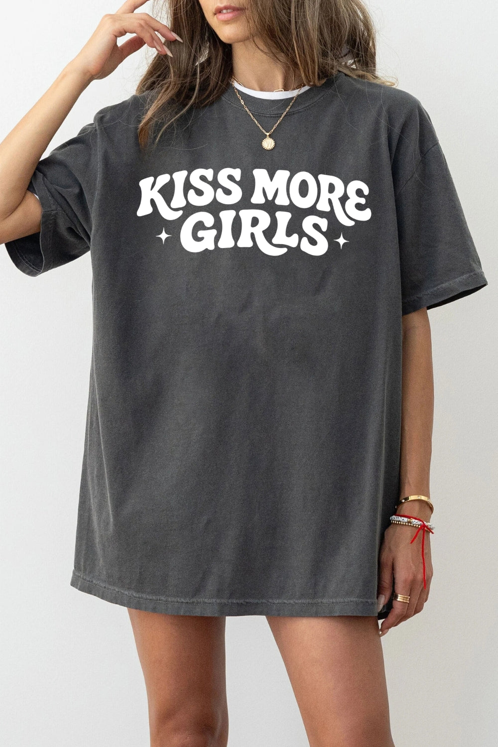 Kiss more girls funny tee
