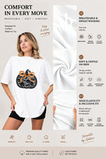 Lace patterned halloween pumpkin crop tee