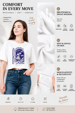 Leaving reality entering fiction reading crop top