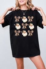 Leopard santa christmas tee