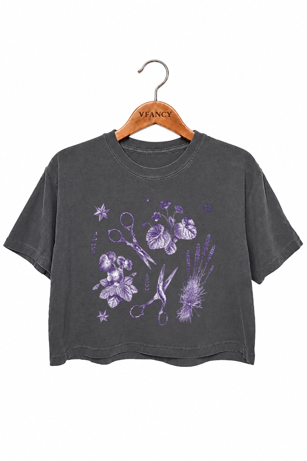 Lesbian scissors floral crop top