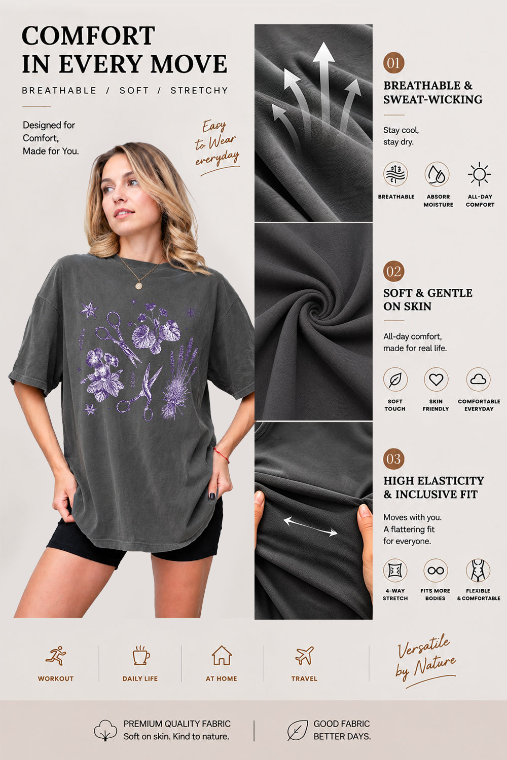 Lesbian scissors floral tee