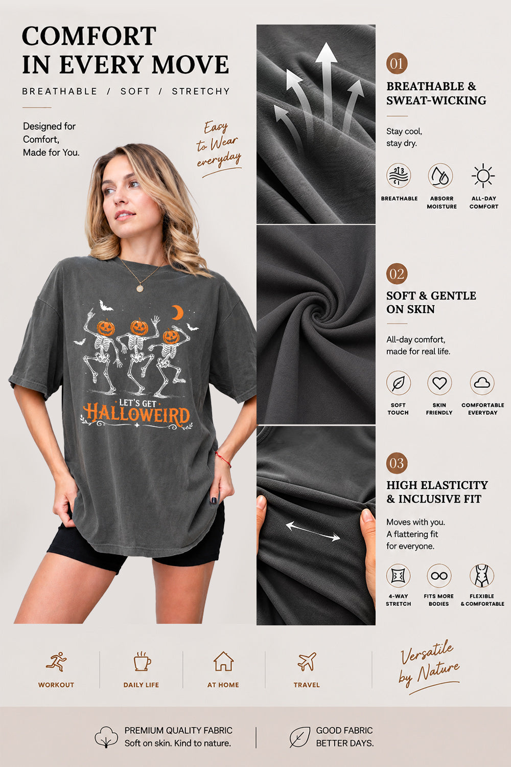 Let's get halloweird skull tee